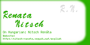 renata nitsch business card